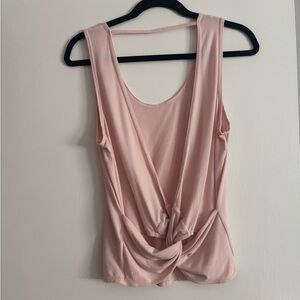 Zella Pink Knot-Back Workout tank